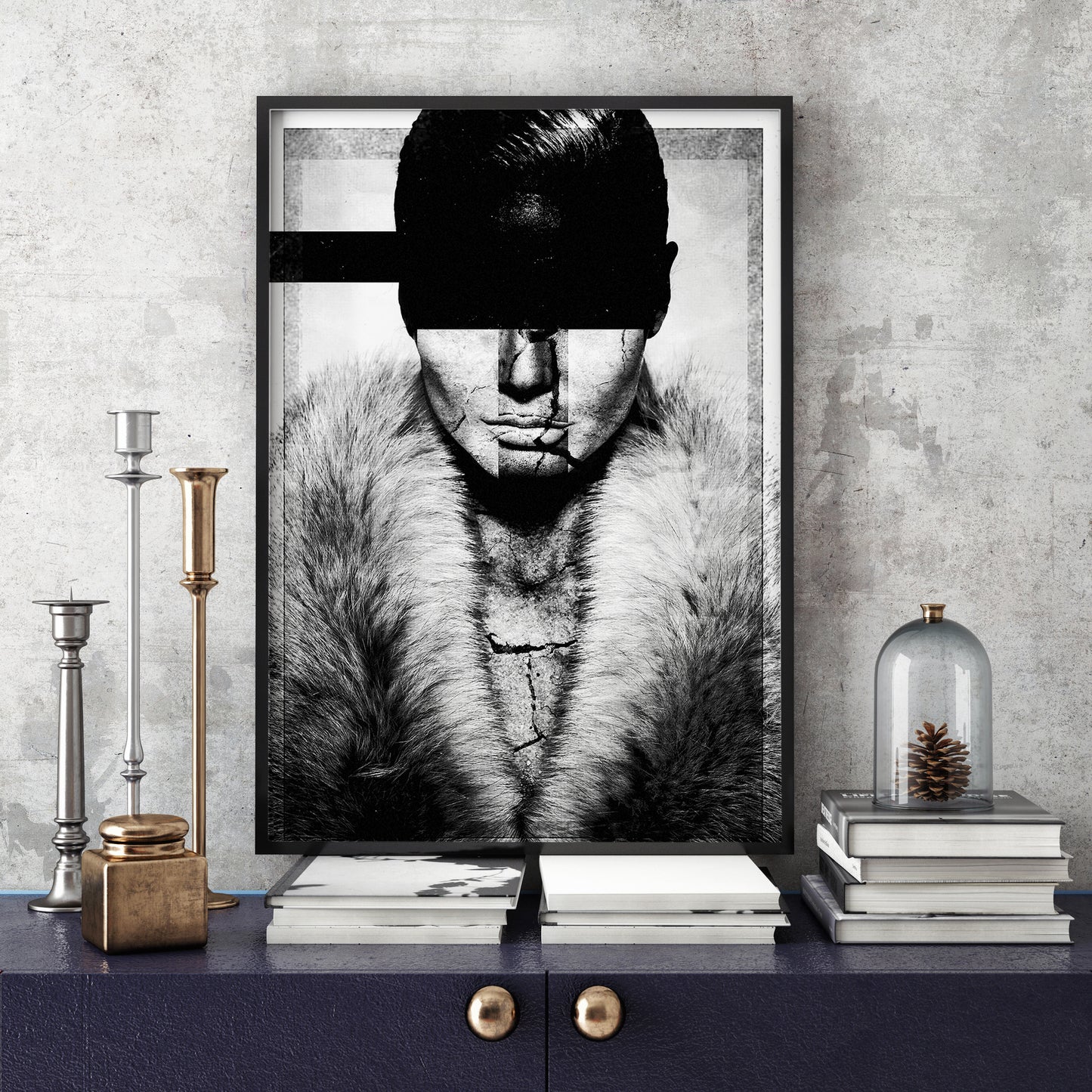 Cracked Persona (Black & White)